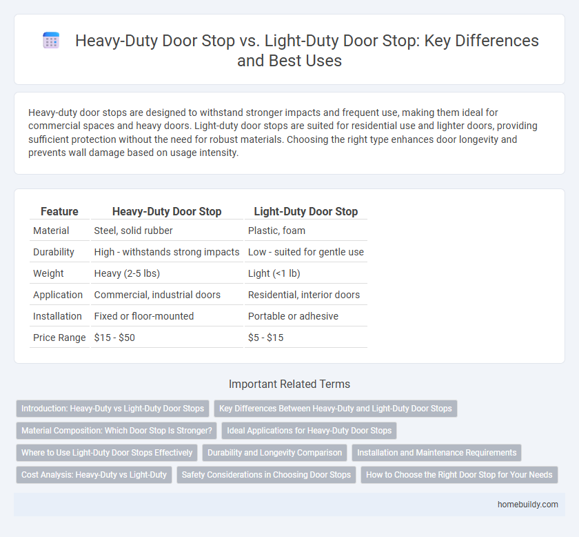 Heavy-Duty Door Stop vs. Light-Duty Door Stop: Key Differences and Best Uses
