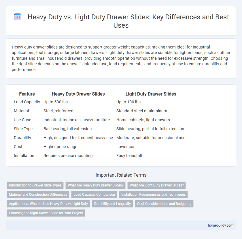 Heavy Duty vs. Light Duty Drawer Slides: Key Differences and Best Uses