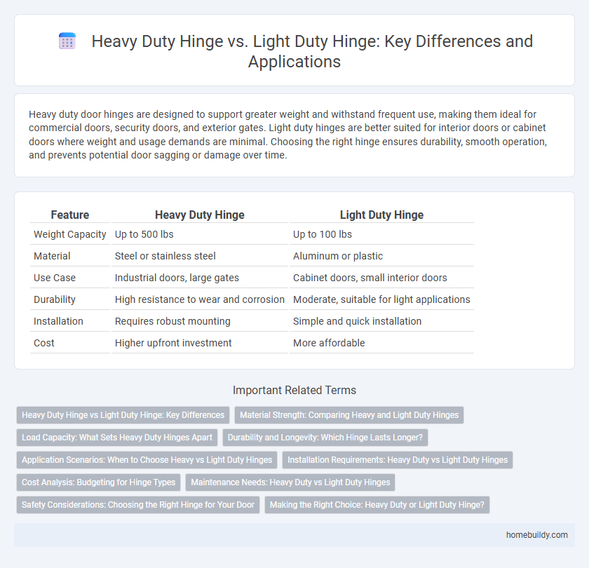 Heavy Duty Hinge vs. Light Duty Hinge: Key Differences and Applications