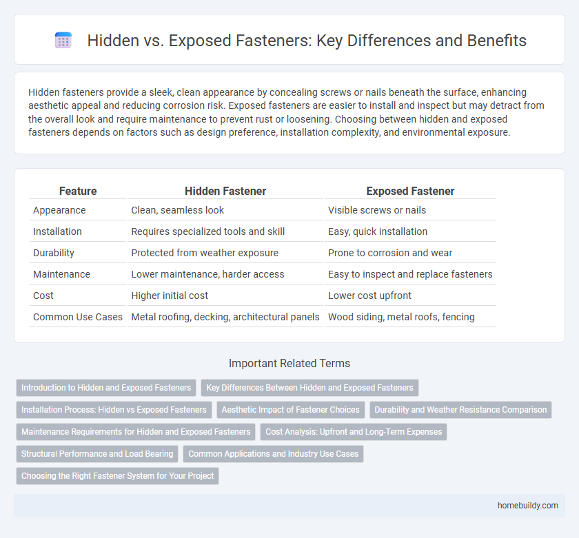Hidden vs. Exposed Fasteners: Key Differences and Benefits