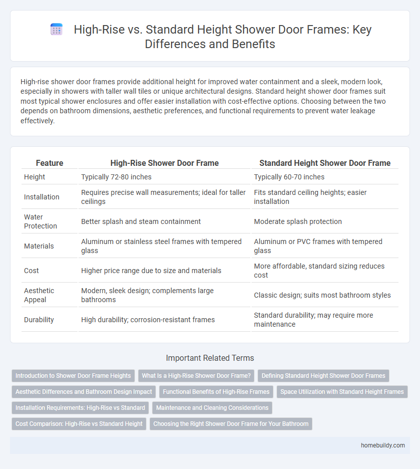 High-Rise vs. Standard Height Shower Door Frames: Key Differences and Benefits