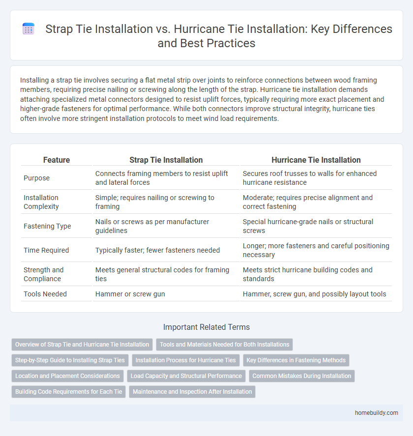 Strap Tie Installation vs. Hurricane Tie Installation: Key Differences and Best Practices