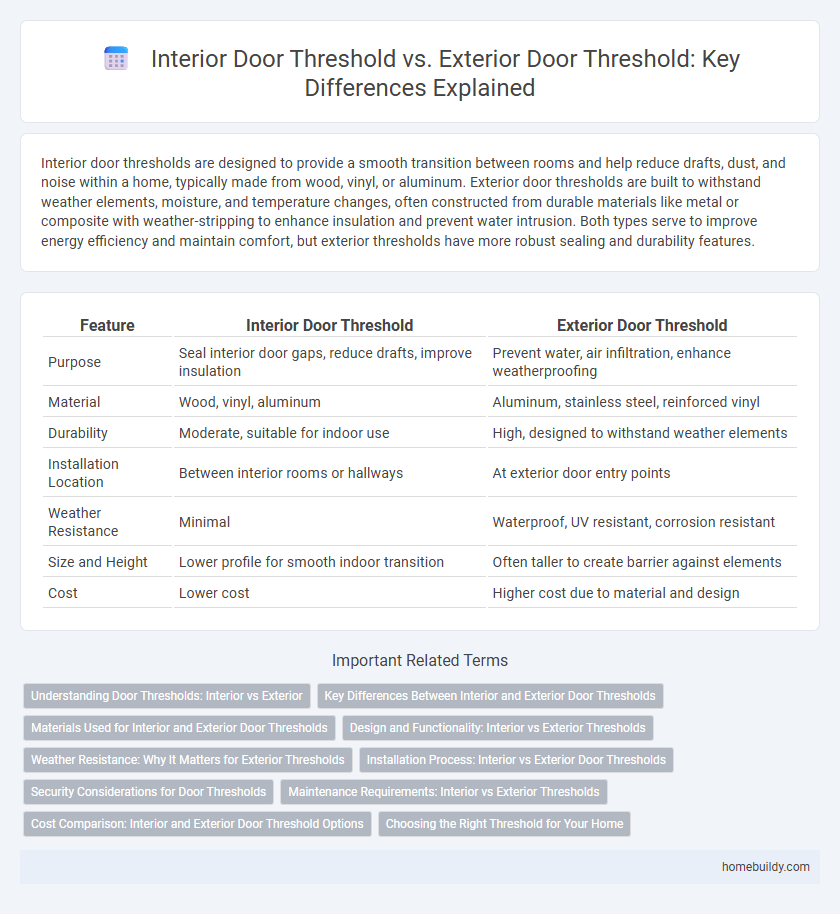 Interior Door Threshold vs. Exterior Door Threshold: Key Differences Explained