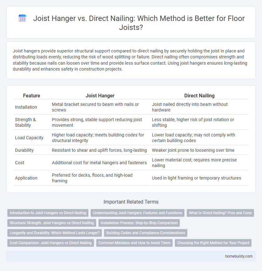 Joist Hanger vs. Direct Nailing: Which Method is Better for Floor Joists?