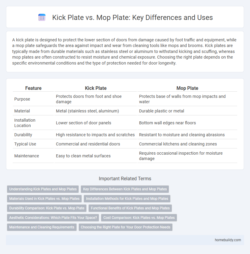 Kick Plate vs. Mop Plate: Key Differences and Uses