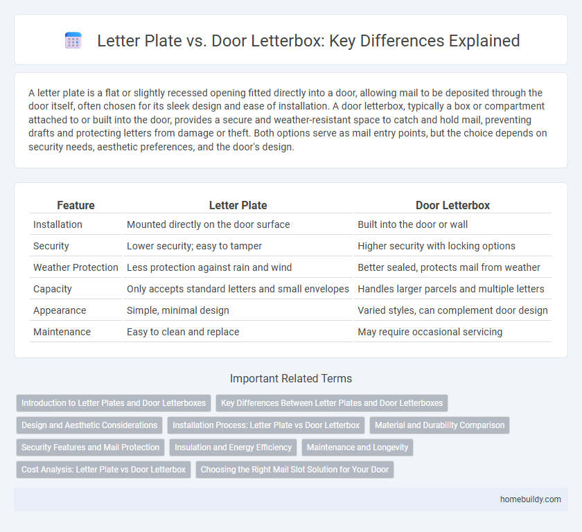 Letter Plate vs. Door Letterbox: Key Differences Explained