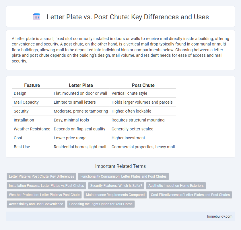 Letter Plate vs. Post Chute: Key Differences and Uses