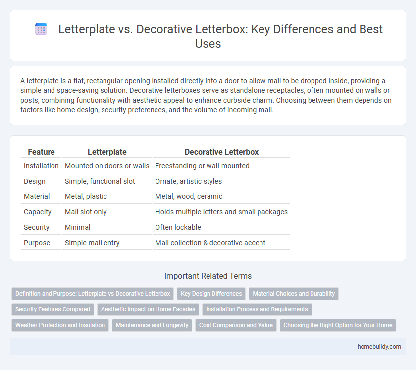 Letterplate vs. Decorative Letterbox: Key Differences and Best Uses