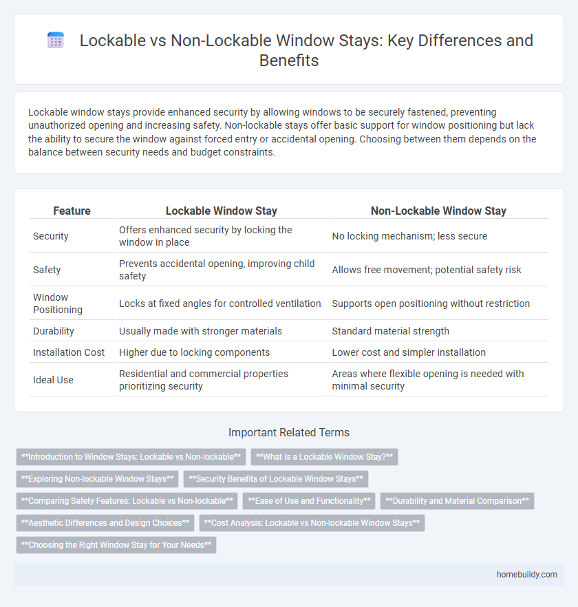 Lockable vs Non-Lockable Window Stays: Key Differences and Benefits