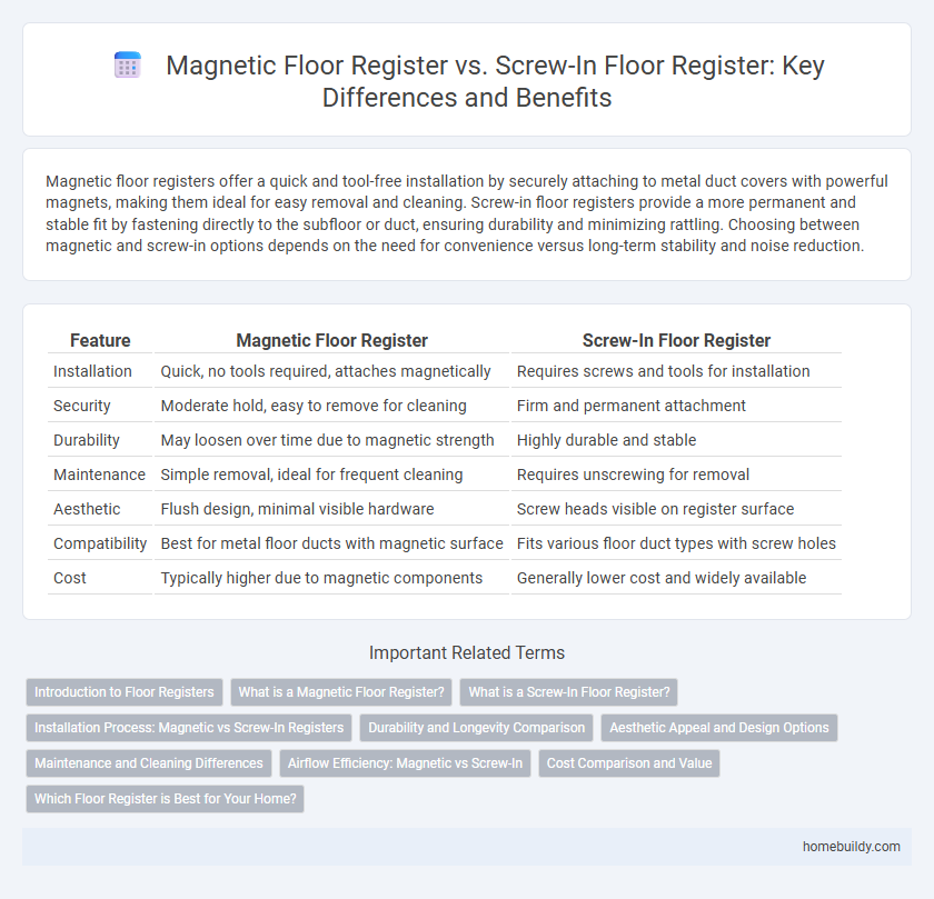 Magnetic Floor Register vs. Screw-In Floor Register: Key Differences and Benefits