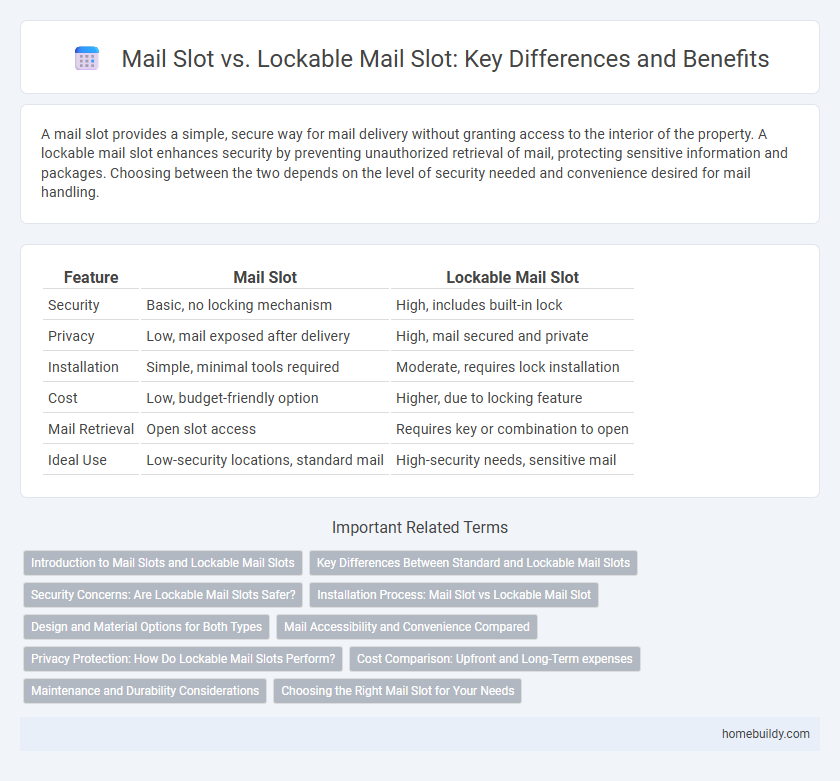 Mail Slot vs. Lockable Mail Slot: Key Differences and Benefits