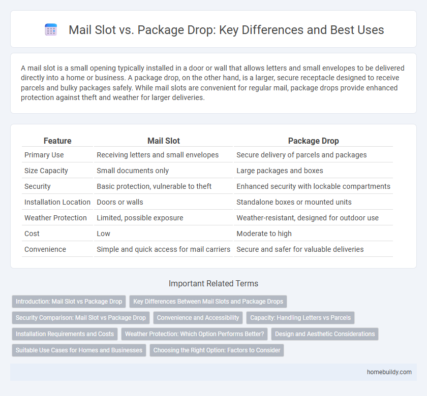 Mail Slot vs. Package Drop: Key Differences and Best Uses