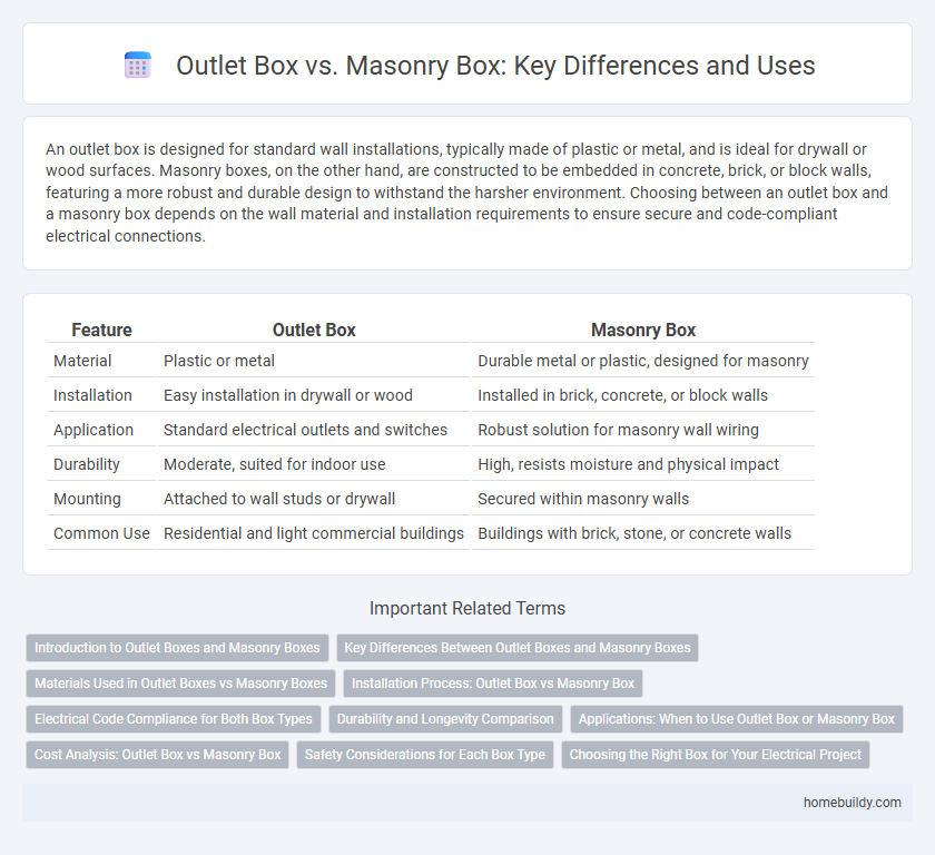 Outlet Box vs. Masonry Box: Key Differences and Uses