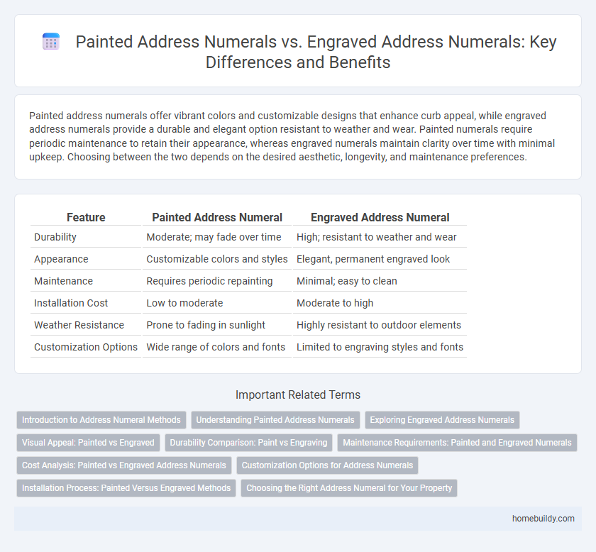 Painted Address Numerals vs. Engraved Address Numerals: Key Differences and Benefits