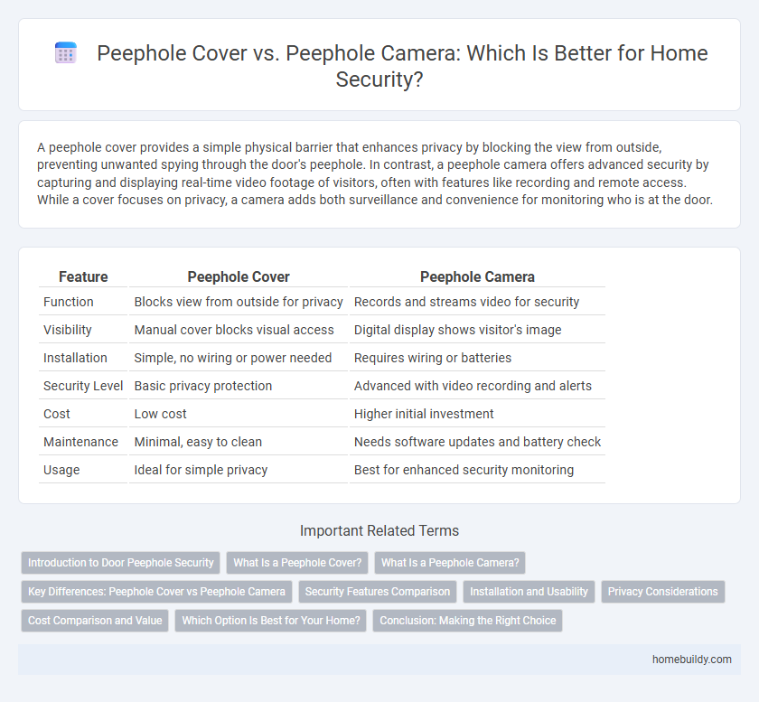 Peephole Cover vs. Peephole Camera: Which Is Better for Home Security?