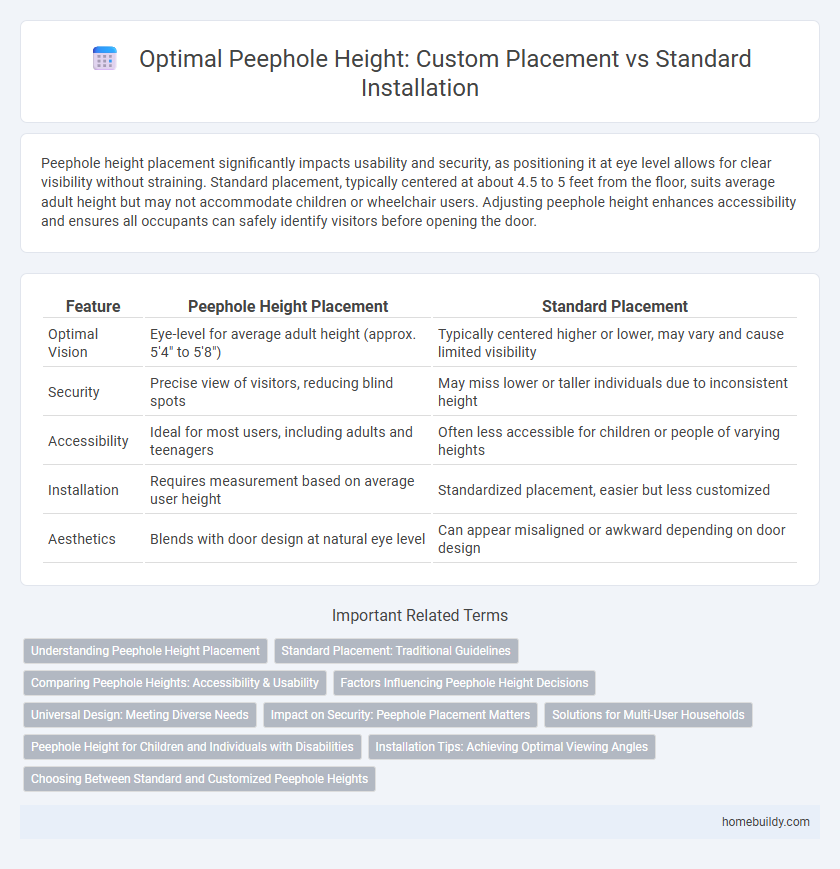 Optimal Peephole Height: Custom Placement vs Standard Installation