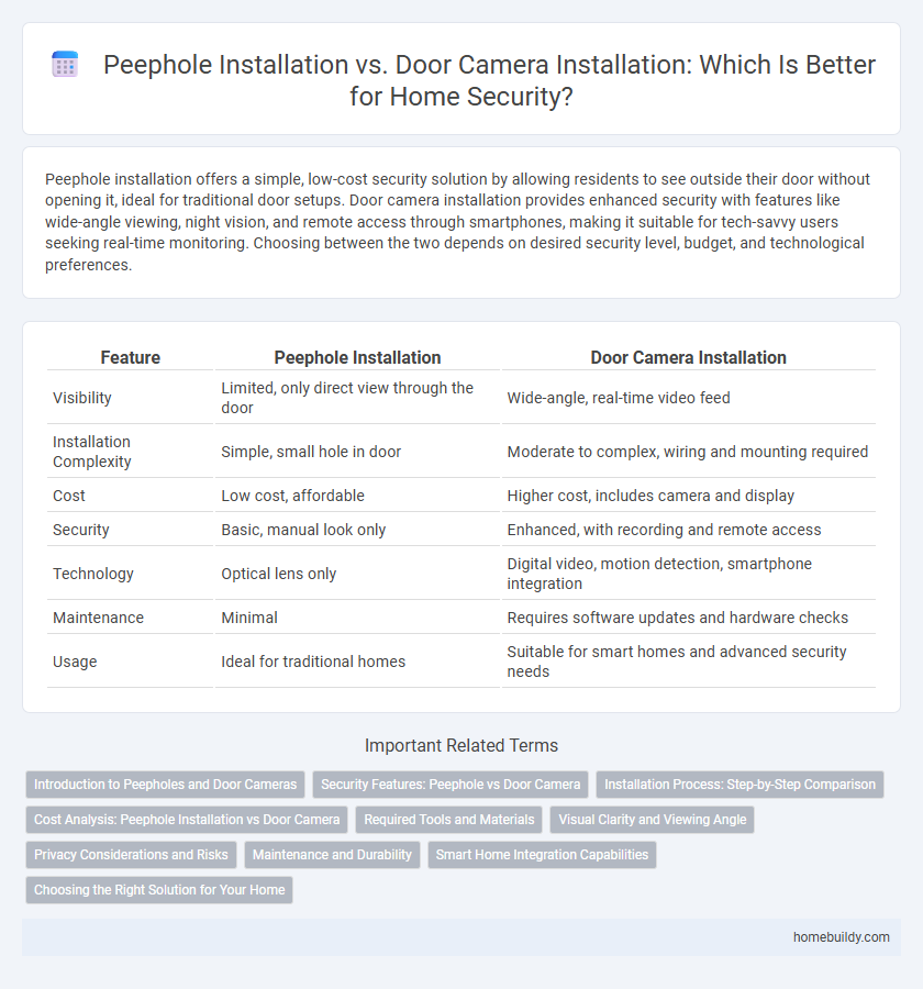 Peephole Installation vs. Door Camera Installation: Which Is Better for Home Security?