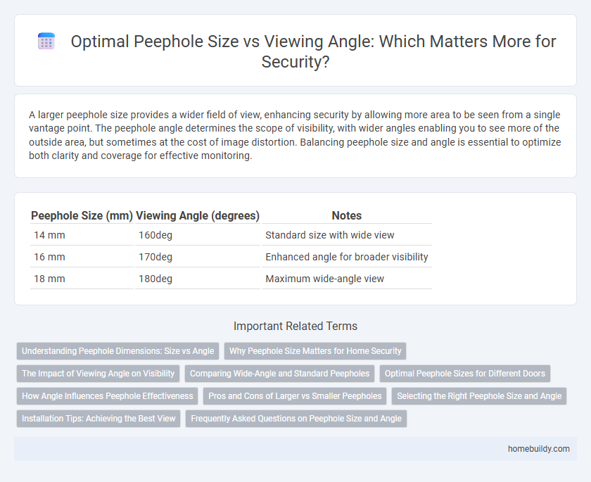Optimal Peephole Size vs Viewing Angle: Which Matters More for Security?
