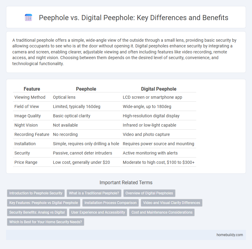 Peephole vs. Digital Peephole: Key Differences and Benefits
