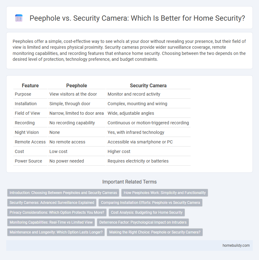 Peephole vs. Security Camera: Which Is Better for Home Security?