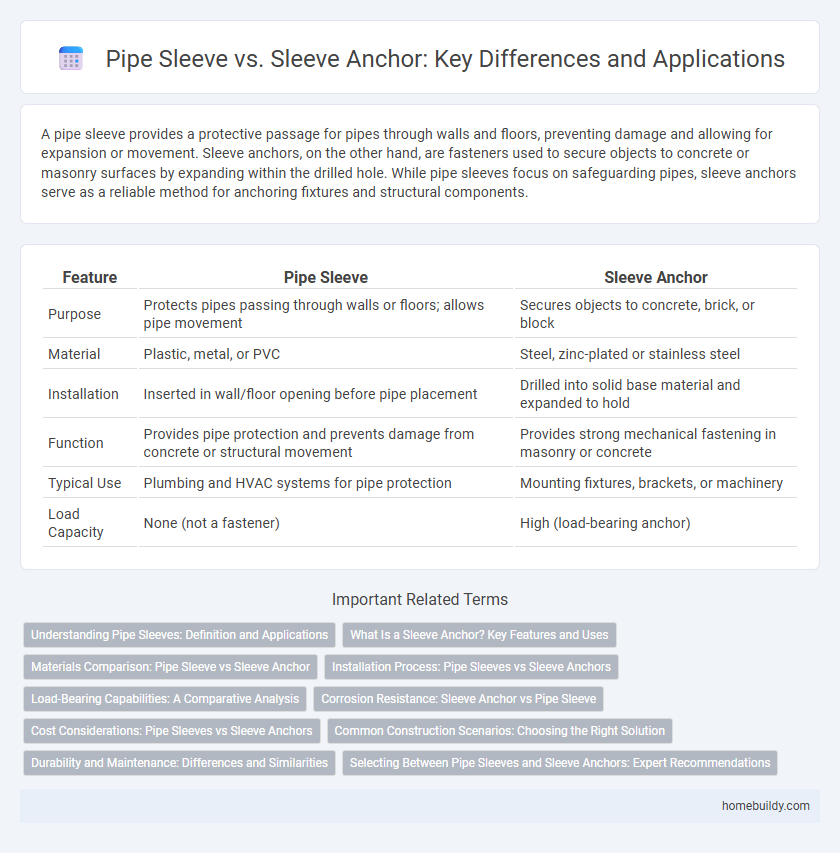 Pipe Sleeve vs. Sleeve Anchor: Key Differences and Applications