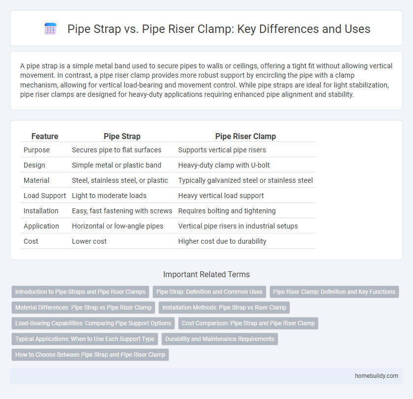 Pipe Strap vs. Pipe Riser Clamp: Key Differences and Uses