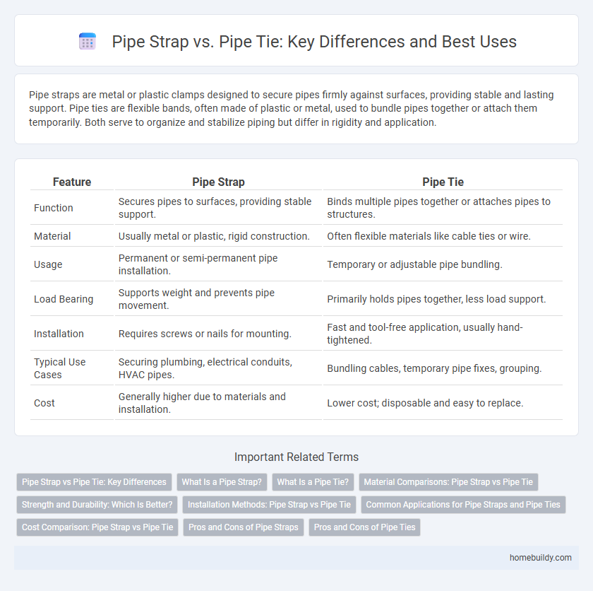 Pipe Strap vs. Pipe Tie: Key Differences and Best Uses