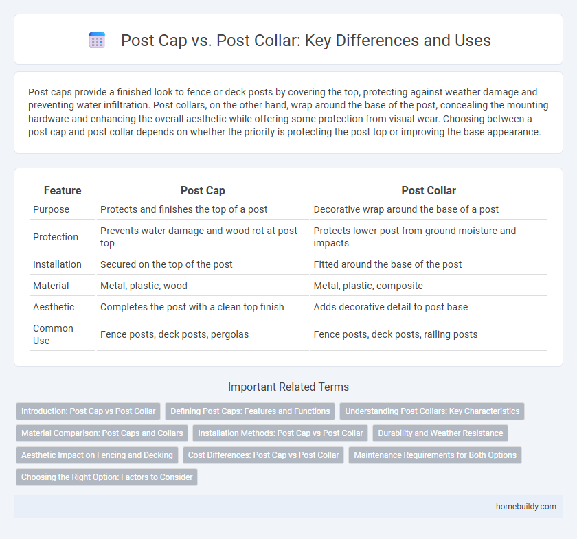 Post Cap vs. Post Collar: Key Differences and Uses
