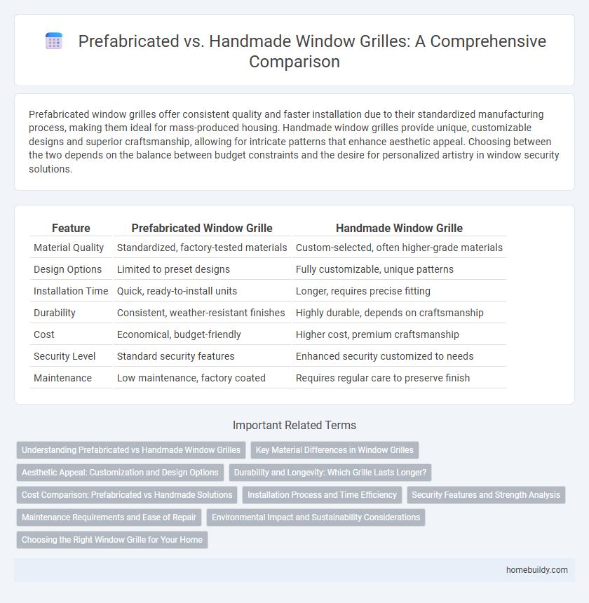 Prefabricated vs. Handmade Window Grilles: A Comprehensive Comparison