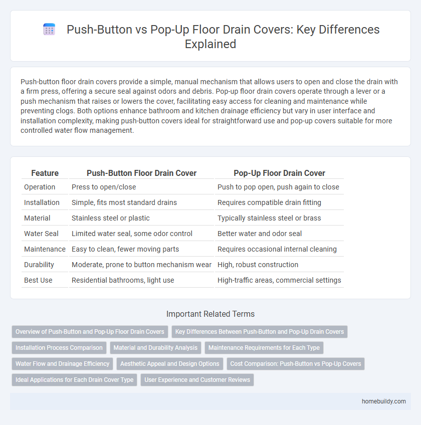 Push-Button vs Pop-Up Floor Drain Covers: Key Differences Explained