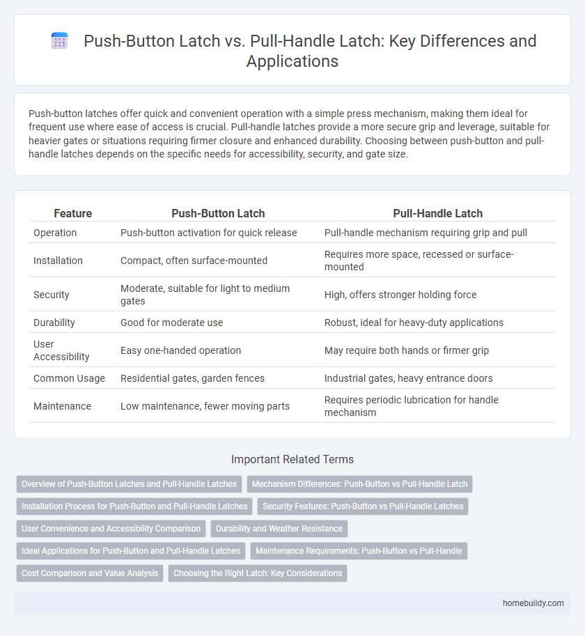 Push-Button Latch vs. Pull-Handle Latch: Key Differences and Applications