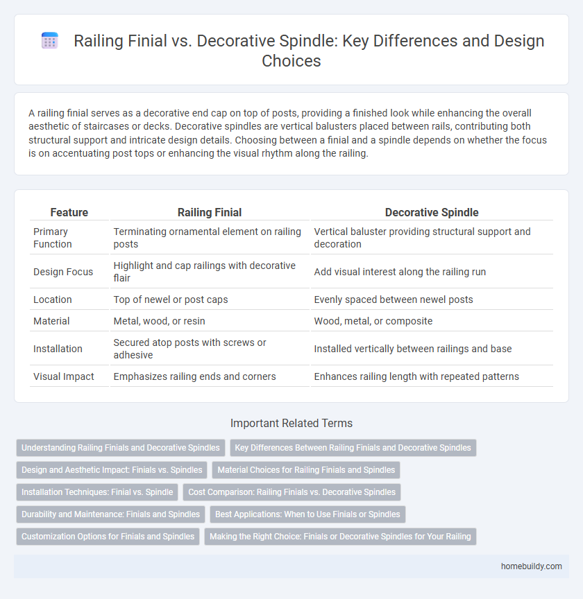 Railing Finial vs. Decorative Spindle: Key Differences and Design Choices
