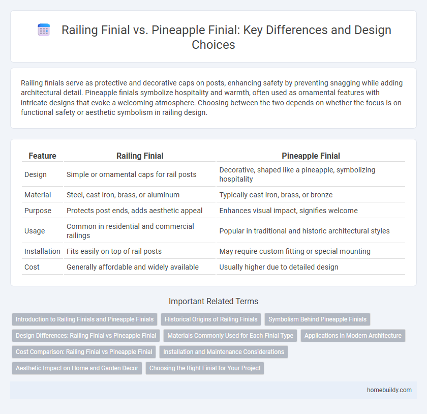 Railing Finial vs. Pineapple Finial: Key Differences and Design Choices
