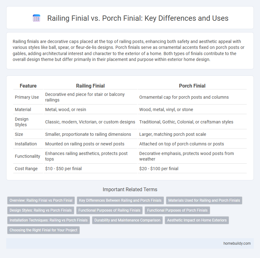 Railing Finial vs. Porch Finial: Key Differences and Uses