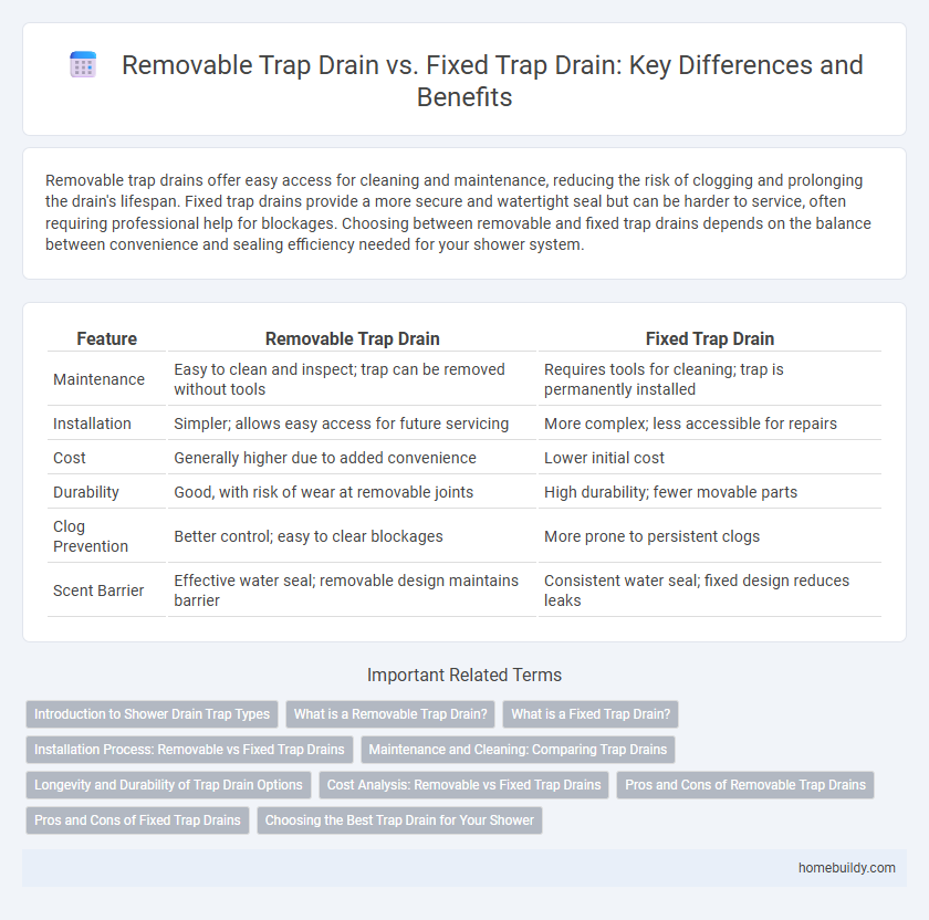 Removable Trap Drain vs. Fixed Trap Drain: Key Differences and Benefits