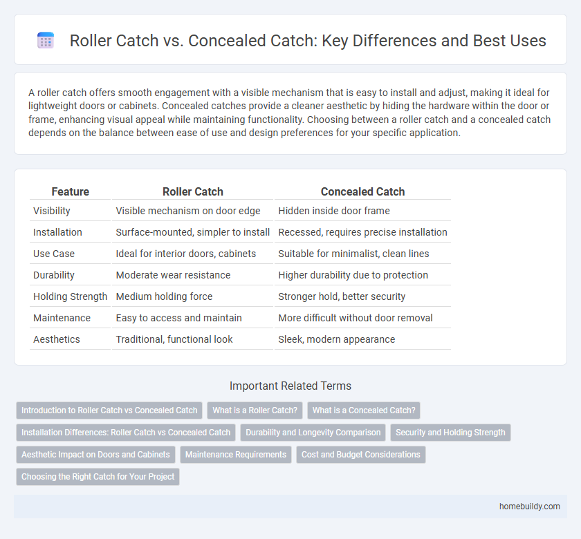 Roller Catch vs. Concealed Catch: Key Differences and Best Uses