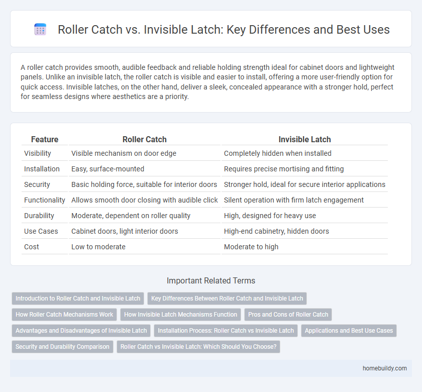 Roller Catch vs. Invisible Latch: Key Differences and Best Uses