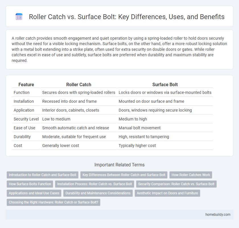 Roller Catch vs. Surface Bolt: Key Differences, Uses, and Benefits