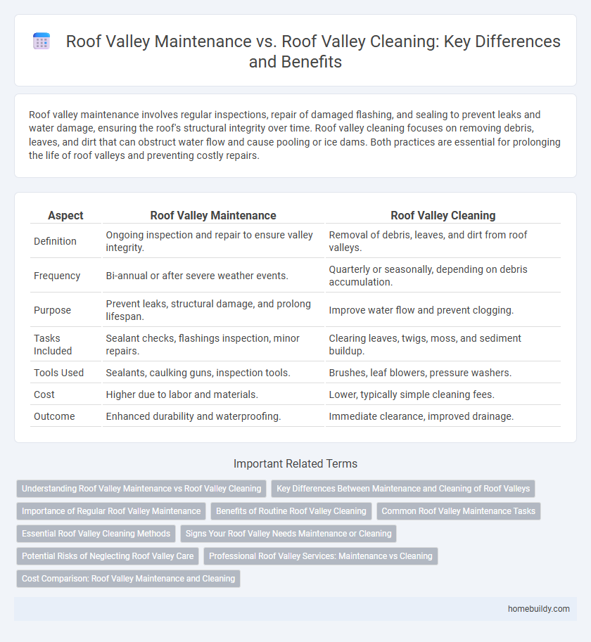 Roof Valley Maintenance vs. Roof Valley Cleaning: Key Differences and Benefits