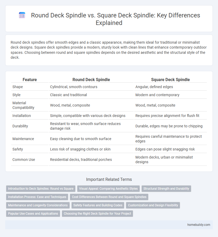 Round Deck Spindle vs. Square Deck Spindle: Key Differences Explained