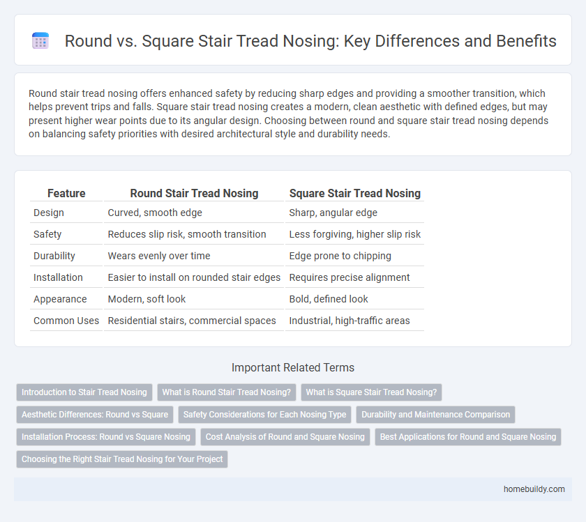 Round vs. Square Stair Tread Nosing: Key Differences and Benefits