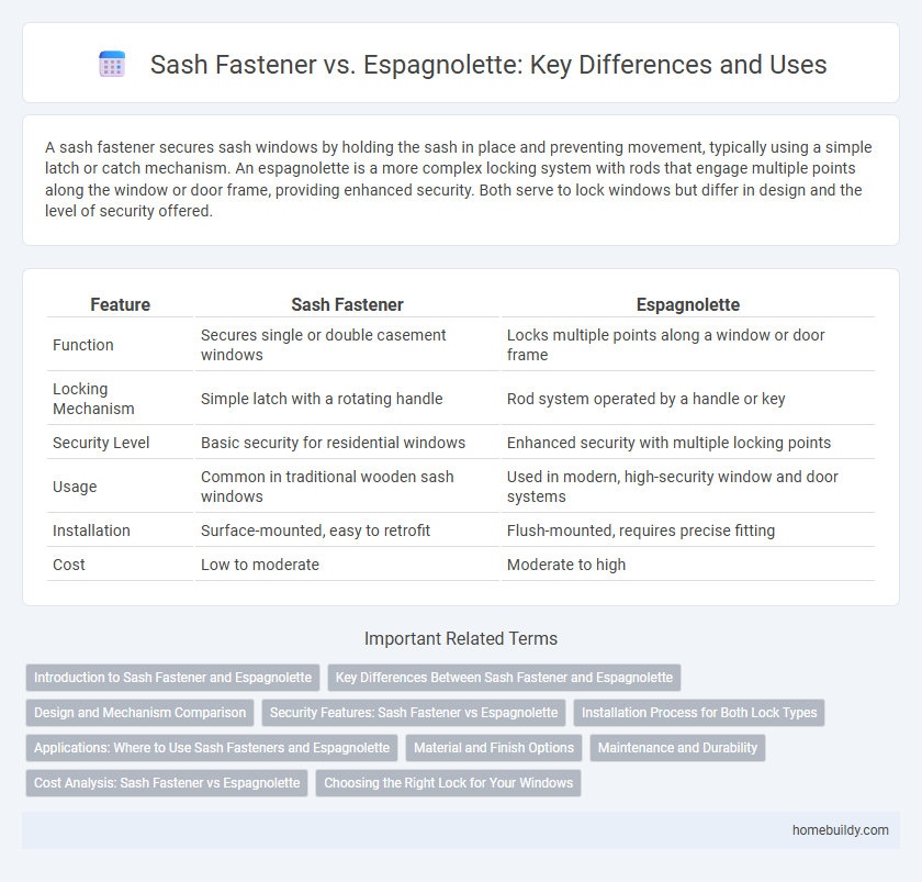 Sash Fastener vs. Espagnolette: Key Differences and Uses