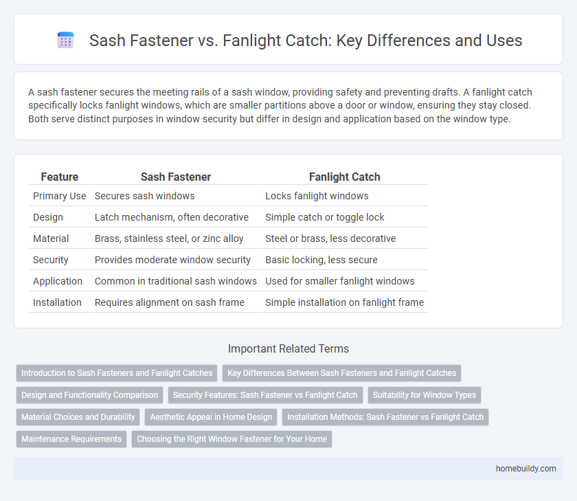 Sash Fastener vs. Fanlight Catch: Key Differences and Uses