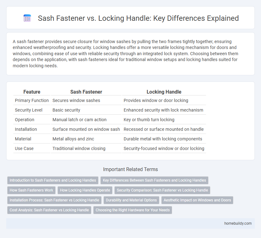 Sash Fastener vs. Locking Handle: Key Differences Explained