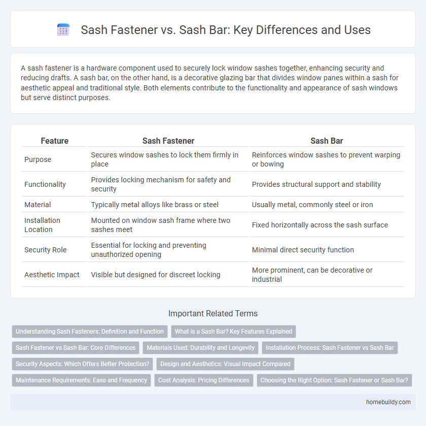 Sash Fastener vs. Sash Bar: Key Differences and Uses