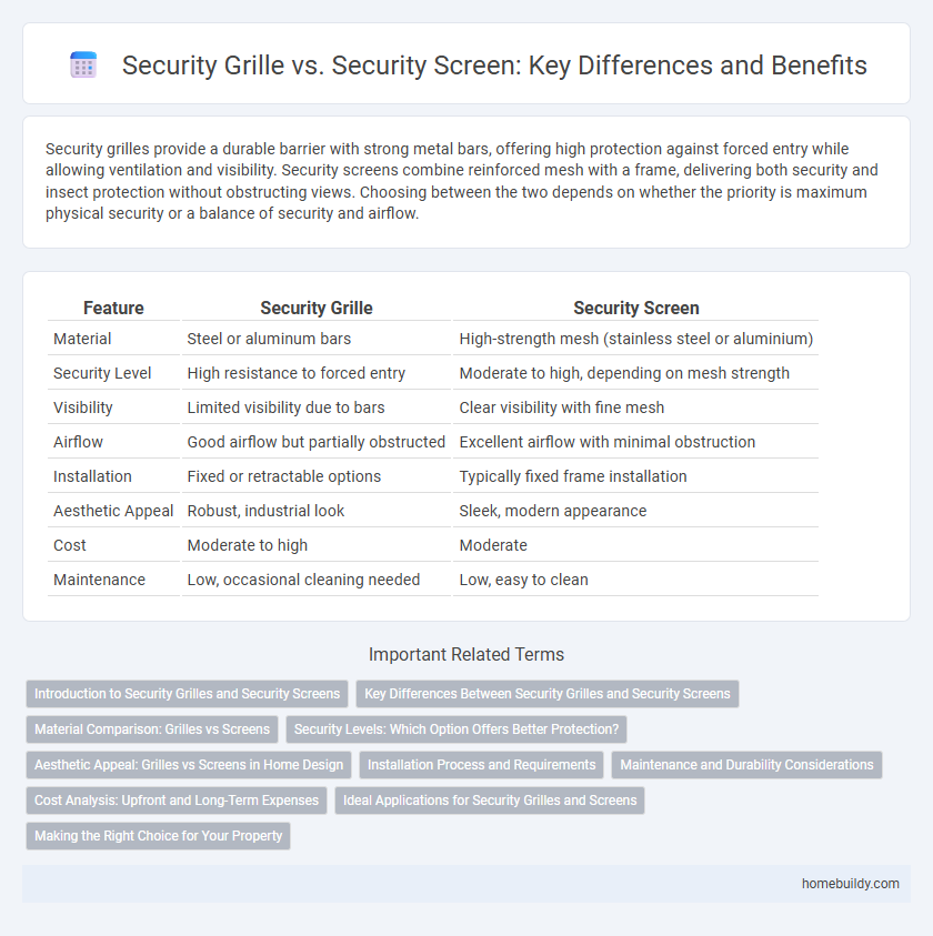 Security Grille vs. Security Screen: Key Differences and Benefits