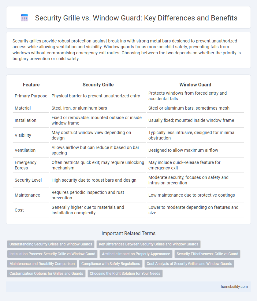 Security Grille vs. Window Guard: Key Differences and Benefits