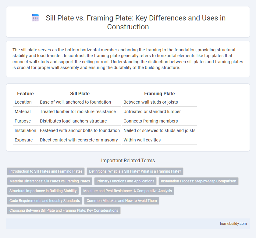 Sill Plate vs. Framing Plate: Key Differences and Uses in Construction