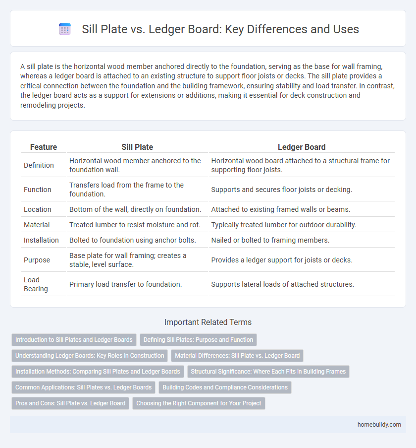 Sill Plate vs. Ledger Board: Key Differences and Uses