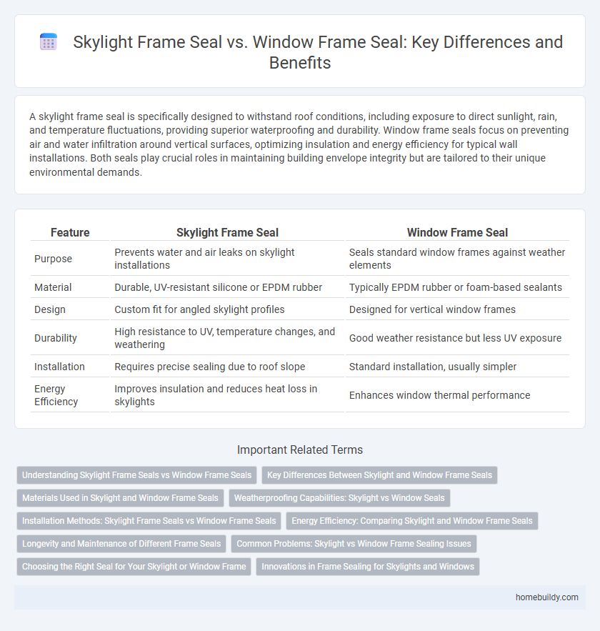 Skylight Frame Seal vs. Window Frame Seal: Key Differences and Benefits